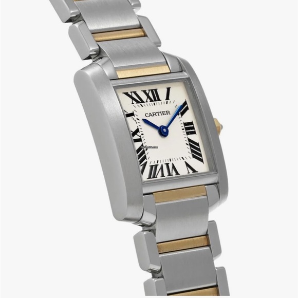 Cartier Silver and Gold Tank Francaise Watch - Picture 3 of 14